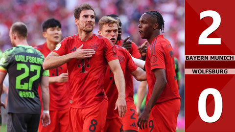拜仁慕尼黑以2-0战胜沃尔夫斯堡